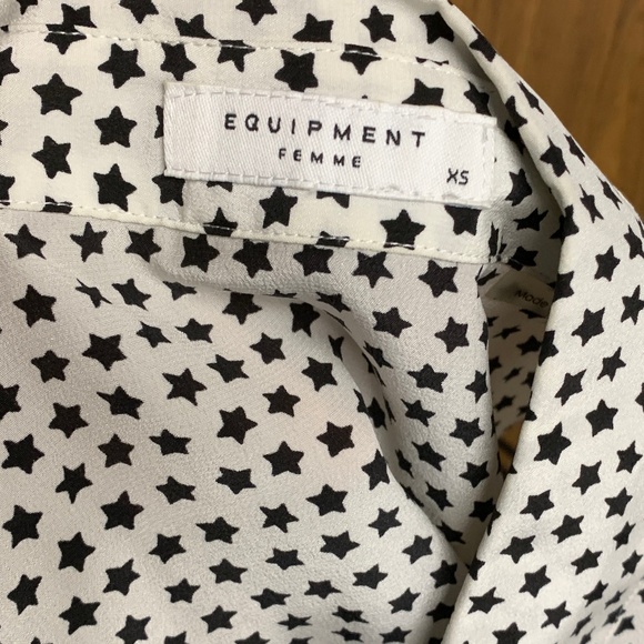 Equipment Silk Star Print Blouse Top Sleeveless - Picture 2 of 7